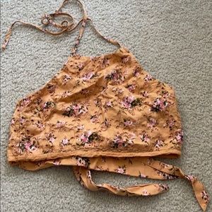 American Eagle tie halter top